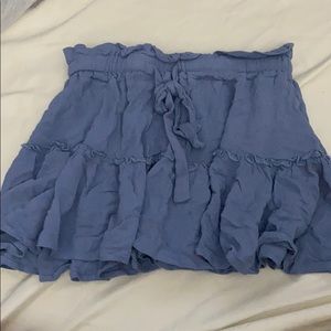 Blue ruffle skirt